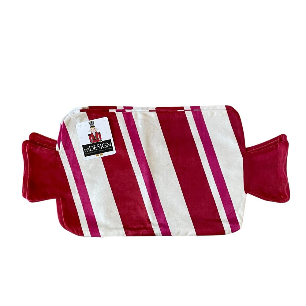 Velvet Peppermint Candy Christmas Placemats 13x19 Holiday Red White Pink New